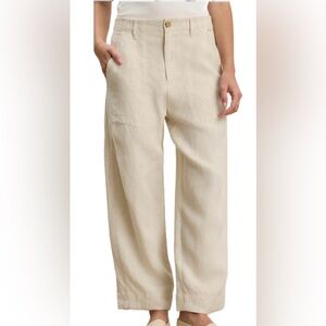 Zara Linen Wide Leg Pants. Size XL.